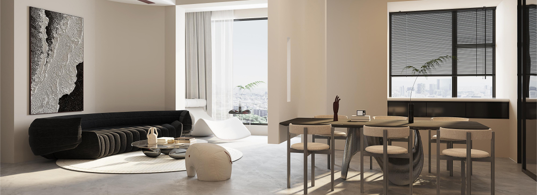 頂琇國際城·星耀,奶油極簡(jiǎn)風(fēng)