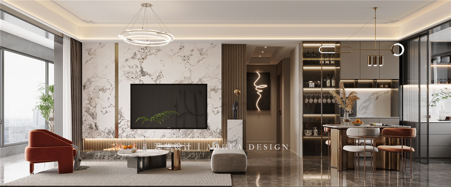 融創玖璽臺132㎡簡法輕奢混搭風