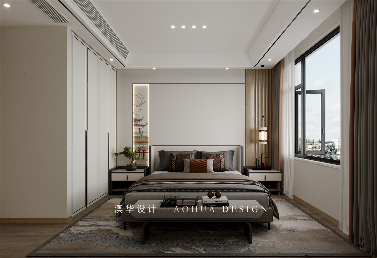 公園里學府220㎡新中式