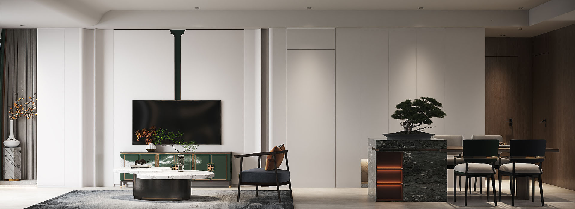 鵬湖灣十二墅145㎡現代中式