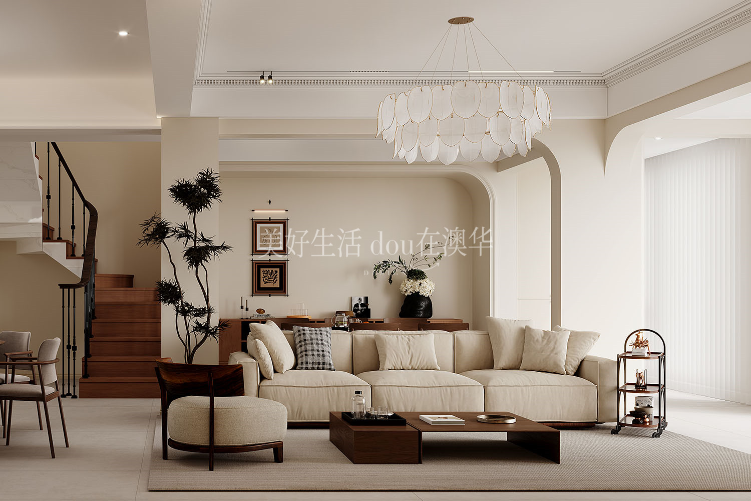 聯投光谷瑞園裝修效果圖,法式中古,武漢室內設計