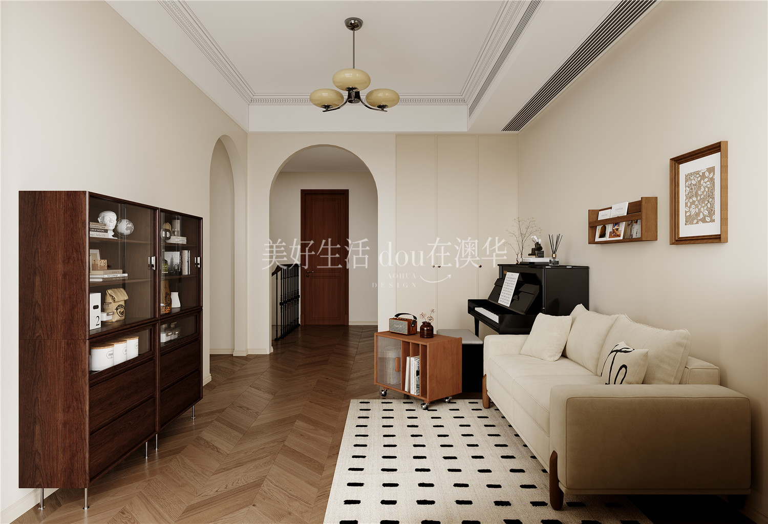 聯投光谷瑞園裝修效果圖,法式中古,武漢室內設計