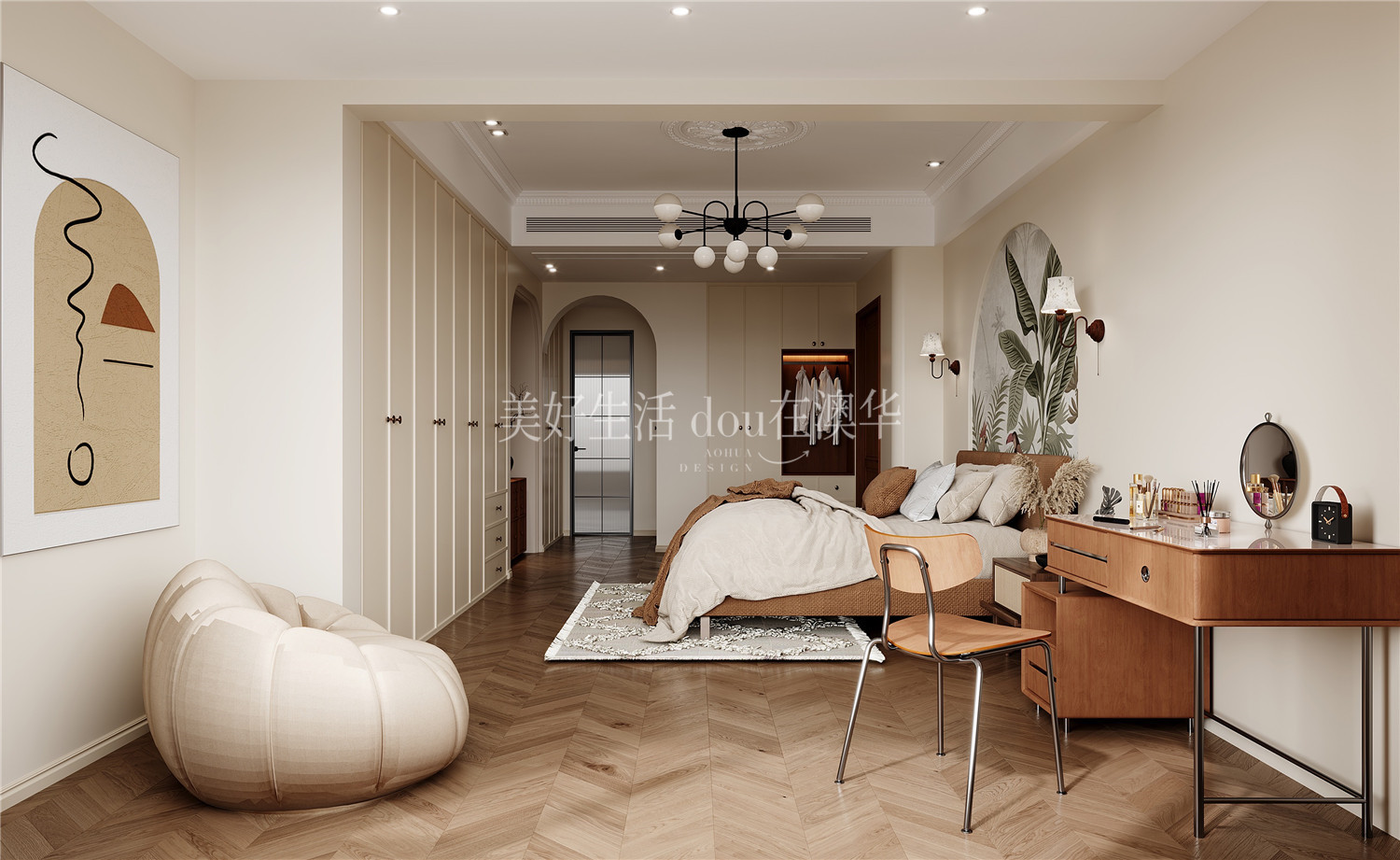 聯投光谷瑞園裝修效果圖,法式中古,武漢室內設計