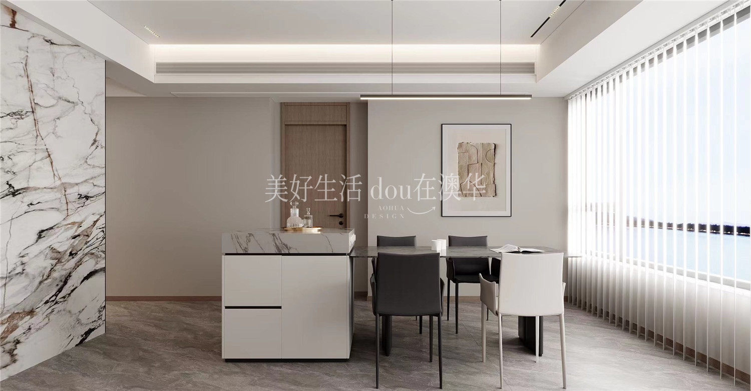 華僑城紅坊裝修效果圖,武漢室內設計,現代極簡