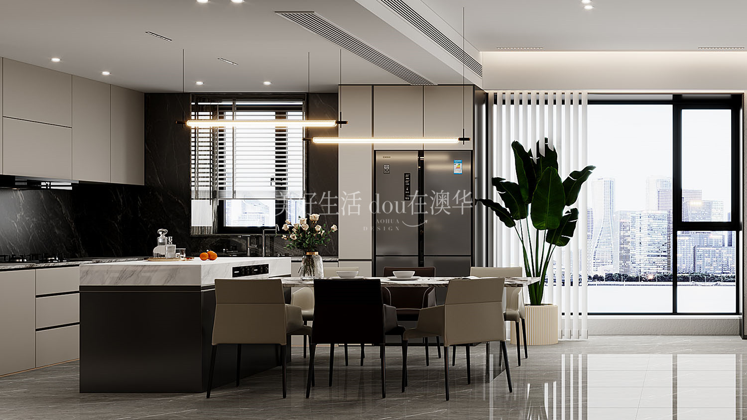 世茂天胤裝修效果圖,武漢裝修設計,現代極簡