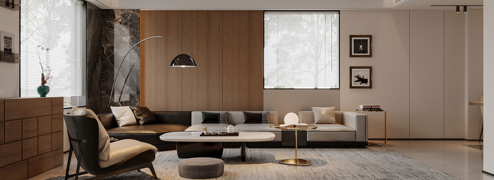 華僑城歡樂(lè)天際裝修效果圖,意式極簡(jiǎn),武漢室內(nèi)設(shè)計(jì)