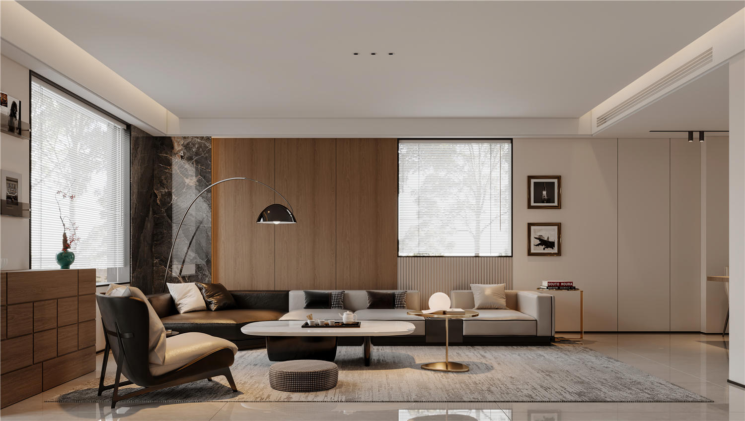華僑城歡樂(lè)天際裝修效果圖,意式極簡(jiǎn),武漢室內(nèi)設(shè)計(jì)