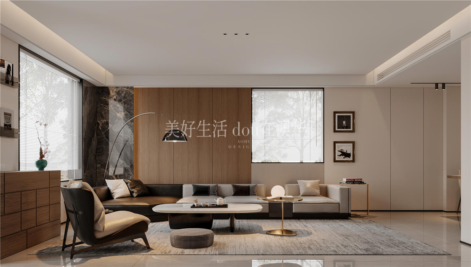 華僑城歡樂(lè)天際裝修效果圖,意式極簡(jiǎn),武漢室內(nèi)設(shè)計(jì)