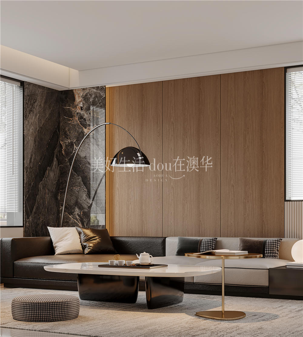 華僑城歡樂(lè)天際裝修效果圖,意式極簡(jiǎn),武漢室內(nèi)設(shè)計(jì)