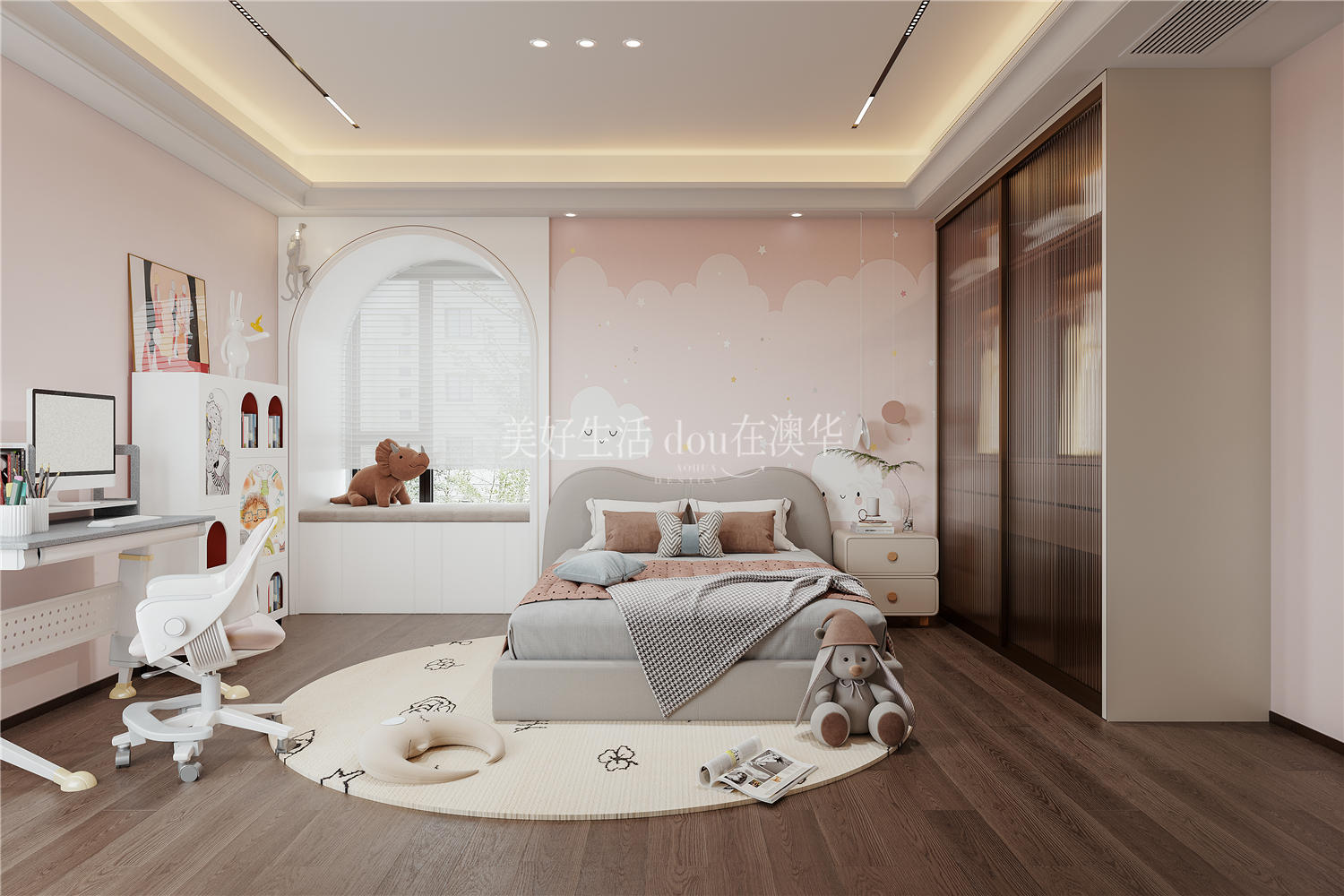 越秀·金融匯裝修效果圖,意式輕奢,武漢裝修設計