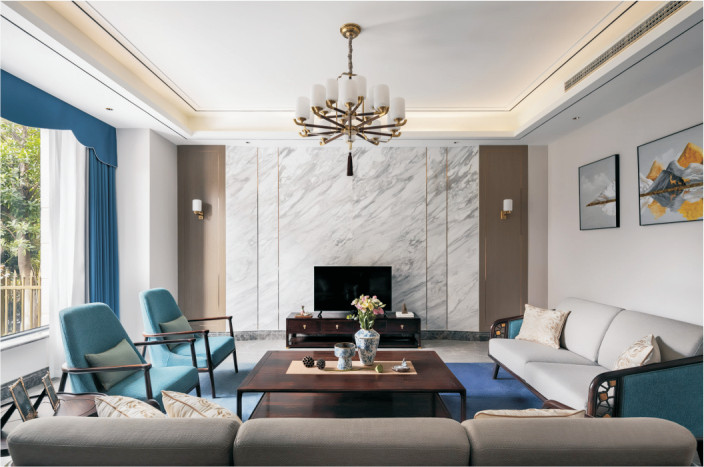 碧桂園映月灣裝修,新中式風格