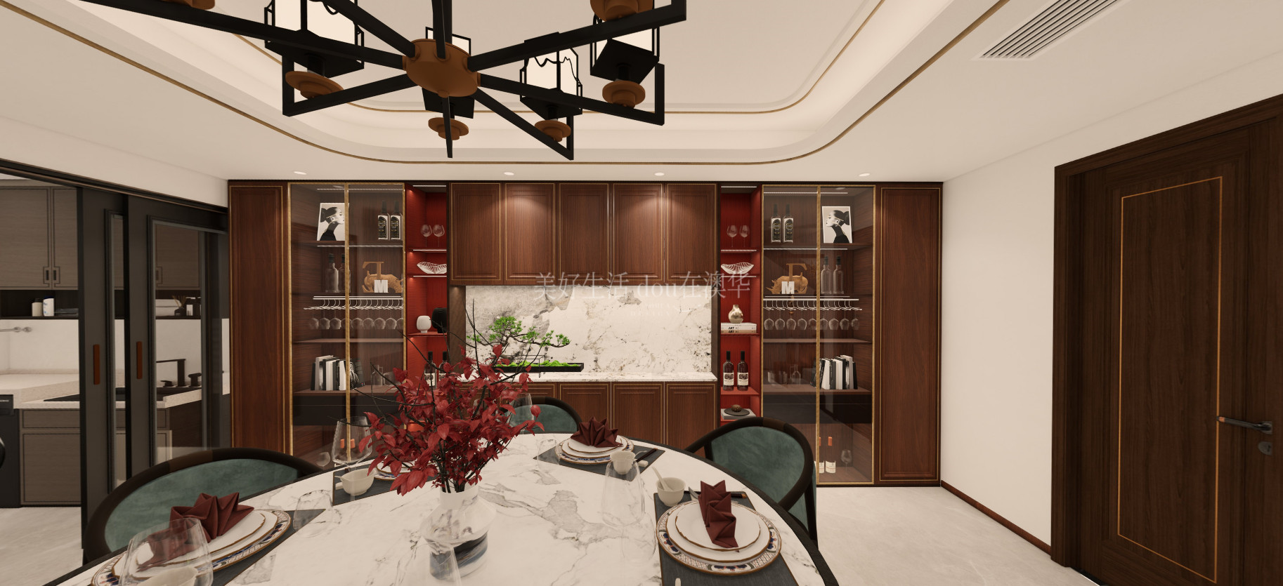 半山花園別墅裝修,新中式