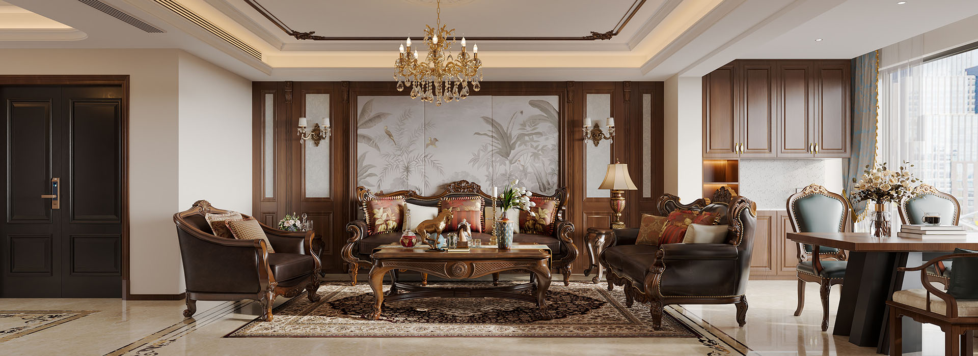 聯(lián)泰香域水岸裝修,美式復(fù)古