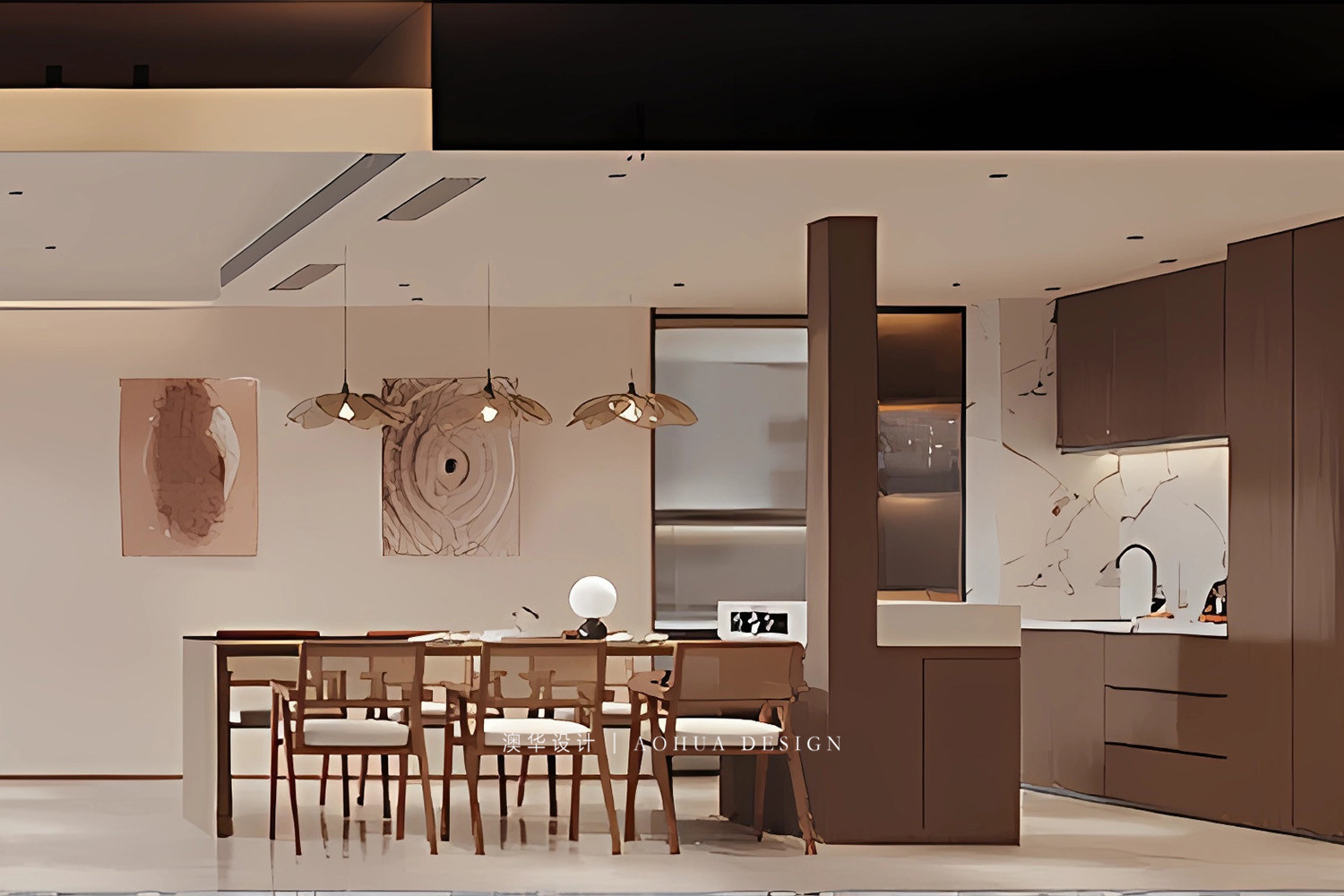 東湖天下裝修,大平層裝修