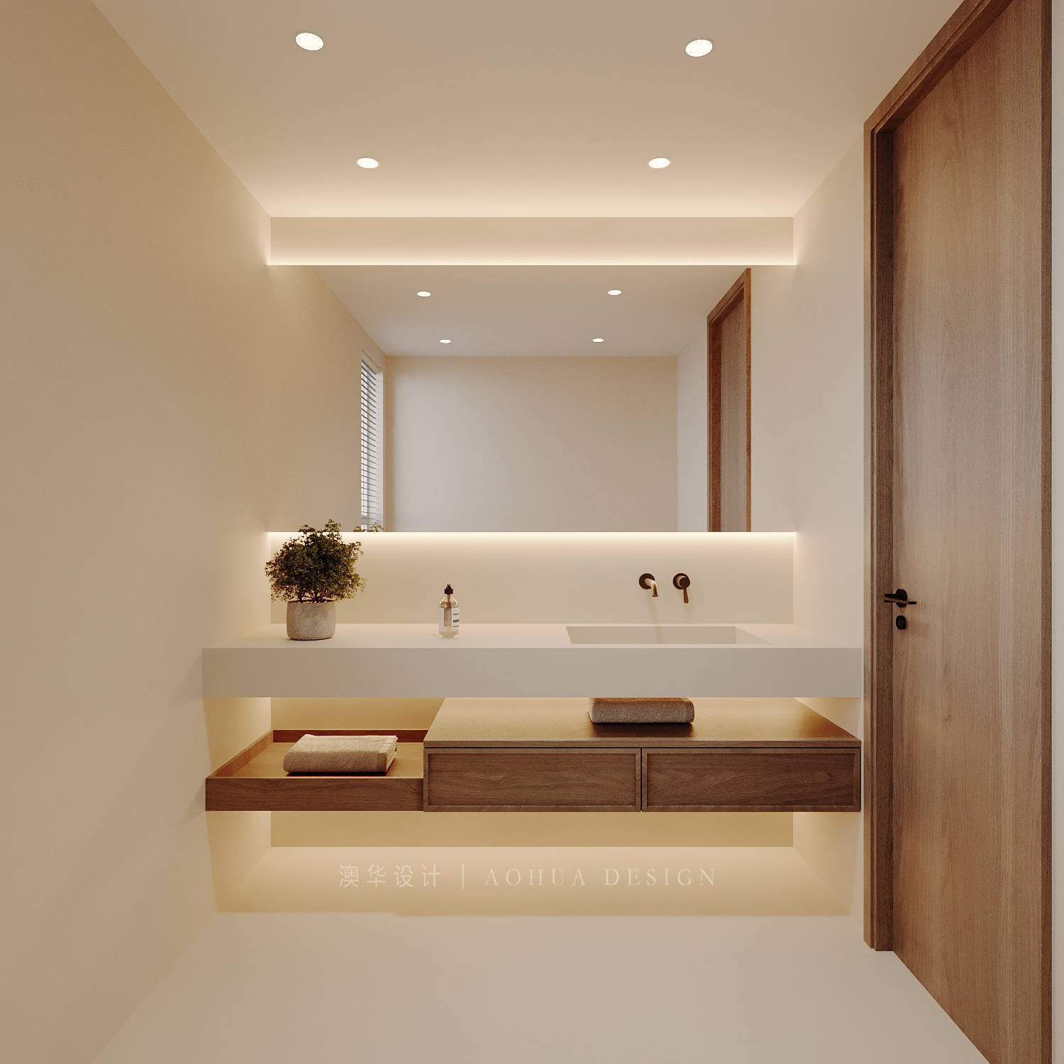 華發(fā)都薈天地裝修,現(xiàn)代咖色系