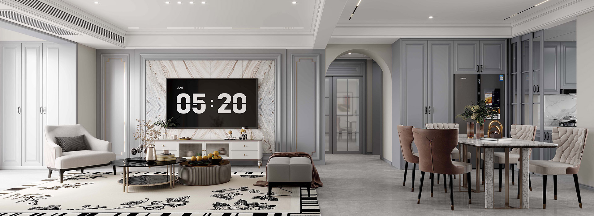 和昌森林湖裝修,法式輕奢風格