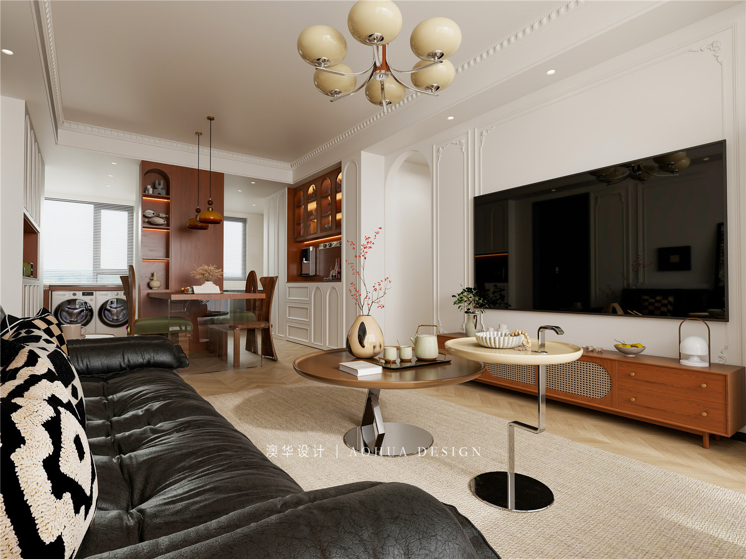 武漢天地御江苑裝修,法式中古