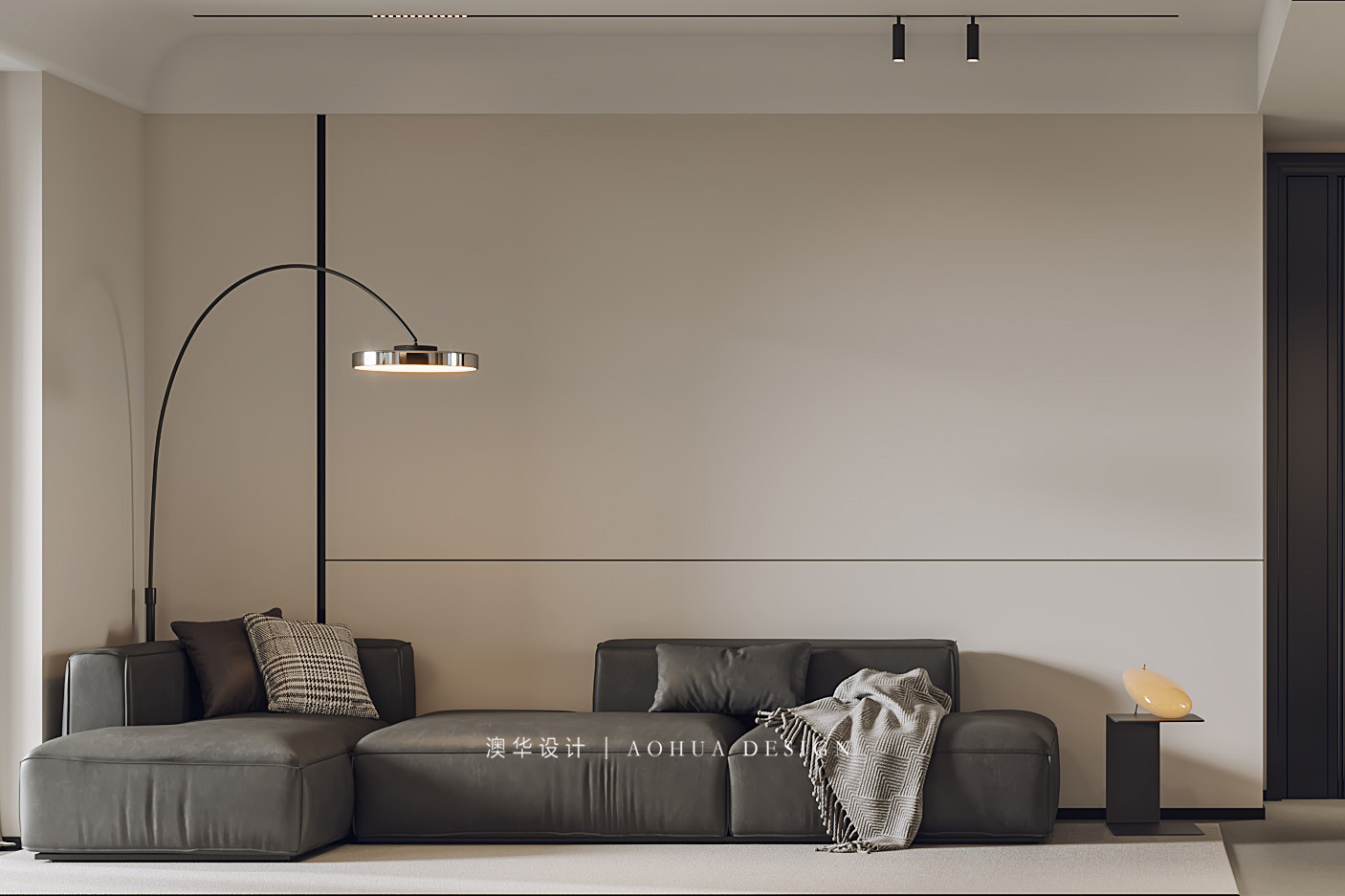 融僑華府裝修,現(xiàn)代黑白灰