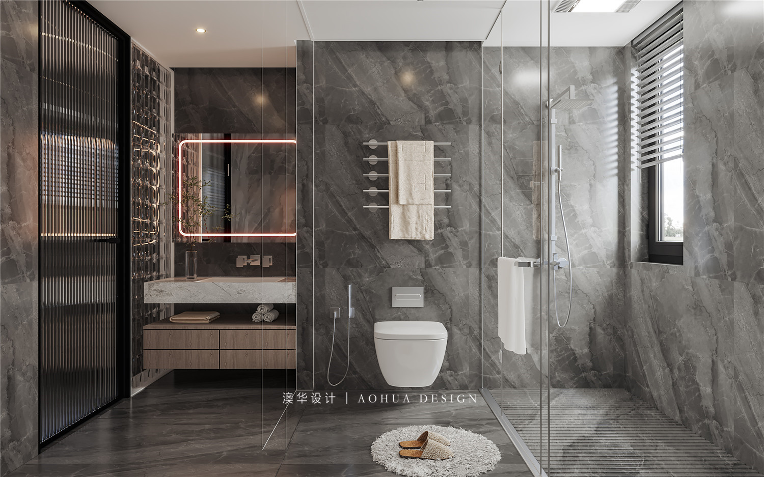 融僑華府裝修,現(xiàn)代黑白灰