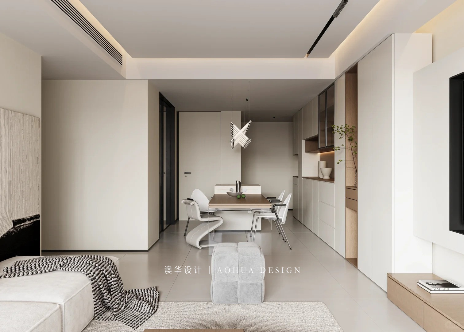 華發(fā)中央首府裝修,現(xiàn)代極簡(jiǎn)風(fēng)格