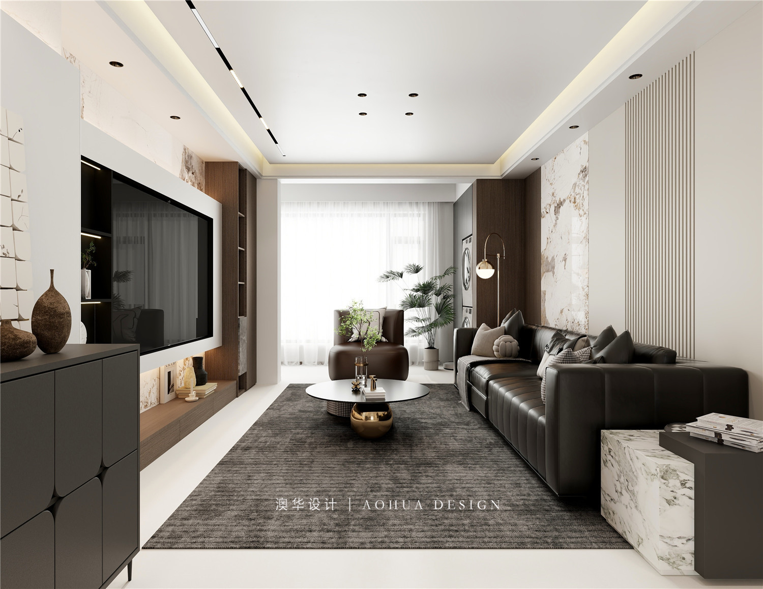 長投保利漢口印裝修,現代輕奢