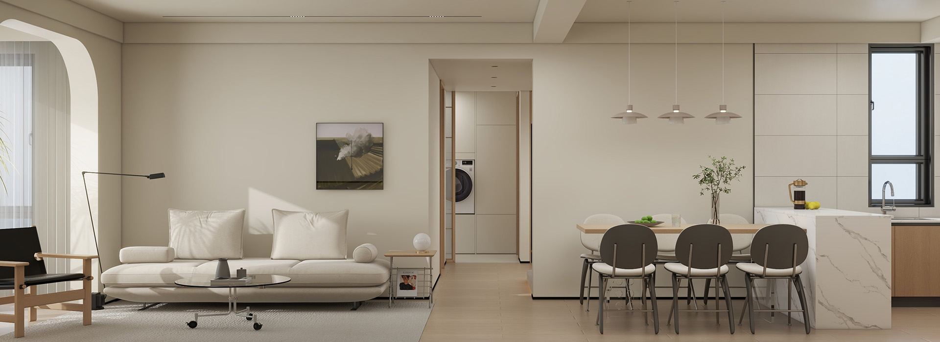 金輝世界城裝修,現代原木風格