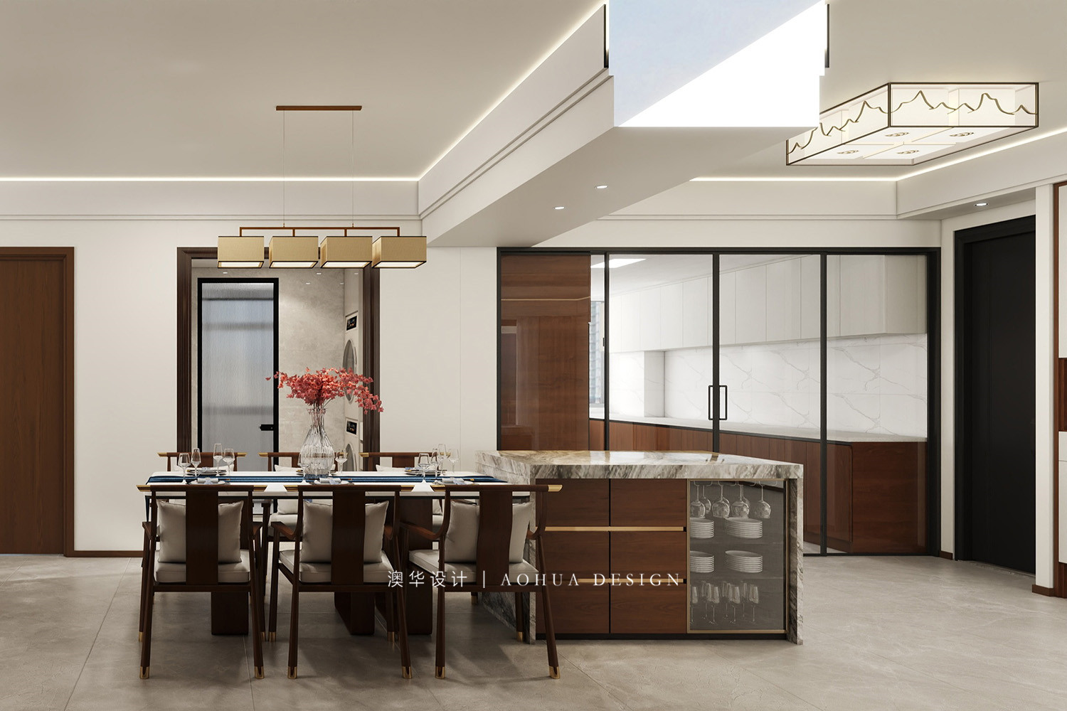 同馨花園裝修,現代中式風格