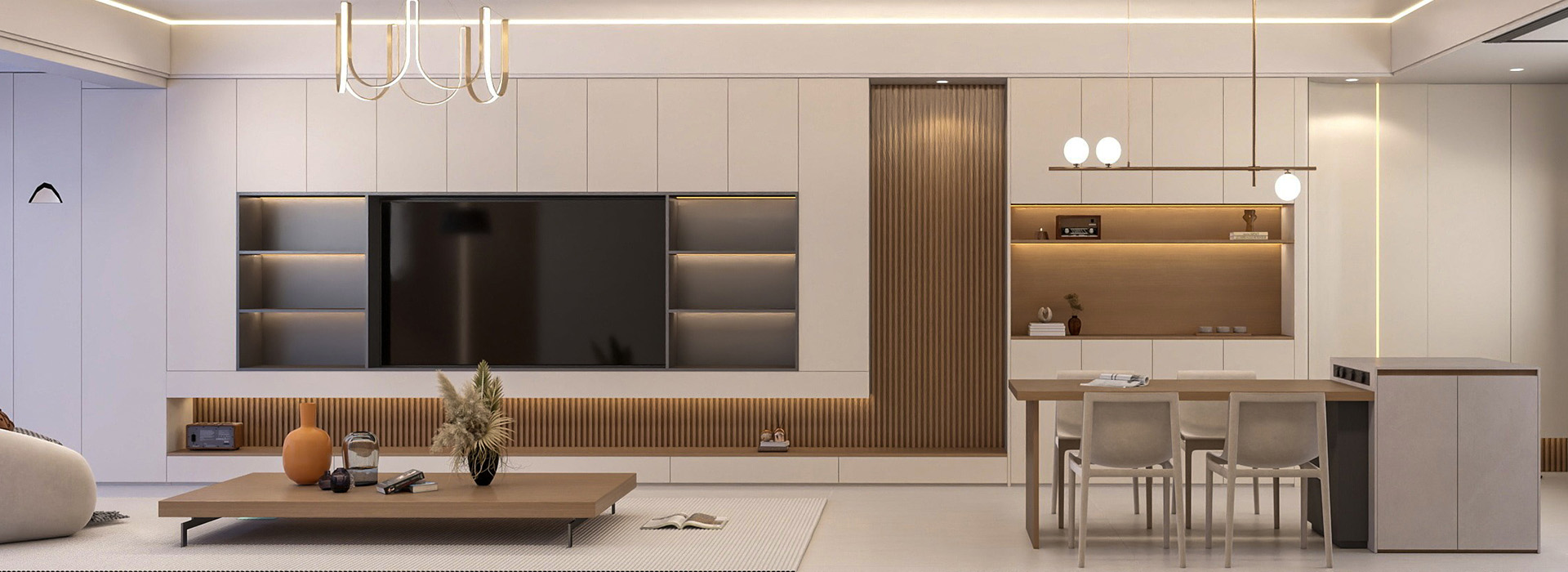 樾景臺裝修,現代原木風格