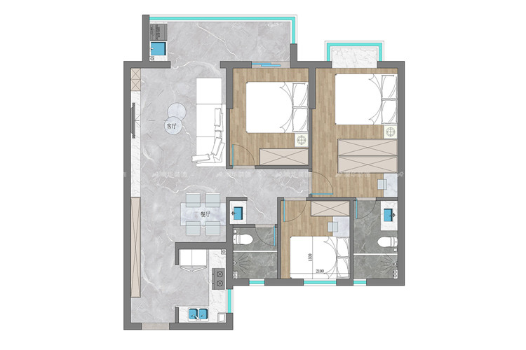 融創(chuàng)和平中心102㎡ 融創(chuàng)和平中心102㎡