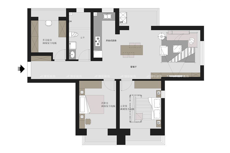 融創(chuàng)和平中心106㎡ 融創(chuàng)和平中心106㎡