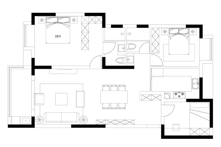 融創(chuàng)和平中心125㎡ 融創(chuàng)和平中心125㎡