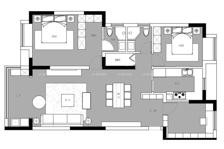 融創(chuàng)和平中心125㎡ 融創(chuàng)和平中心125㎡
