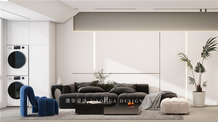 城市大廈130㎡現(xiàn)代黑白灰 城市大廈130㎡現(xiàn)代黑白灰