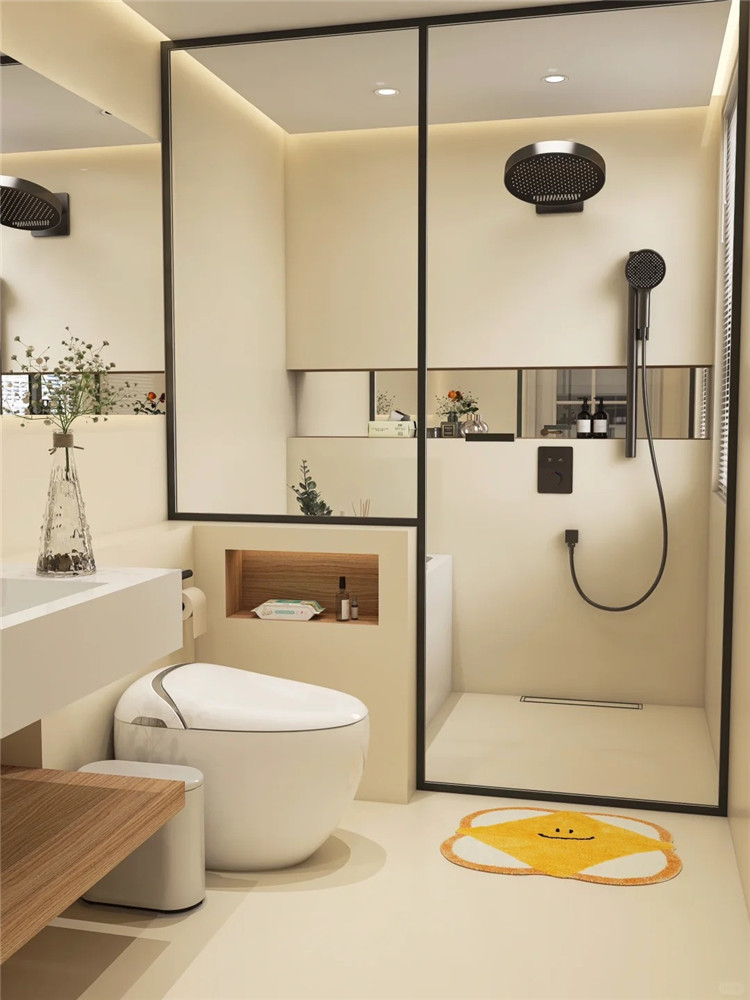 240939340557.jpg 1后悔沒有早點發現??奶油浴室配暗裝花灑_1_wocam衛浴_來自小紅書網頁版.jpg